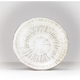 Sushisushi White Large Showa Seito Round Plate 23.7×3.4cm (Made in Japan)