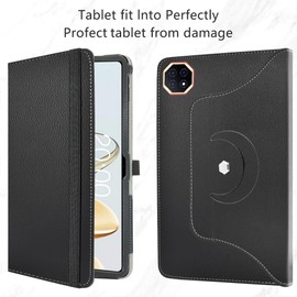 MAMA MOUTH Compatible with Teclast T60Ai Case, 360° Rotating Stand Cover, Premium Protective Case with Stand Function for Teclast T60Ai 12 Inch Tablet, Black