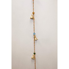 Beautiful Chime with Ten Polished Brass Bells about 1" High on a 40" String