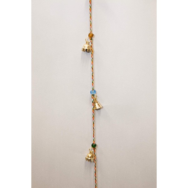 Beautiful Chime with Ten Polished Brass Bells about 1" High on a 40" String