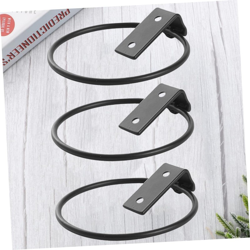 Levemolo 3pcs Wall Mounted Flowerpot Stand Metal Iron Ring Planter