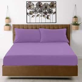 Egypto Pillow Cases 2 Pack – Standard Size Pillowcases with Envelope Closure – Soft Polycotton, Breathable and Comfortable Bed (Pillowcase Pair, Lilac)