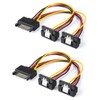 CableCreation SATA Power Cable, [2-Pack] 6-Inch SATA 15 Pin Male