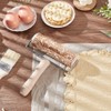 DELORIGIN Wooden Embossed Rolling Pin 3D Snowflake Flower Rattan Dough