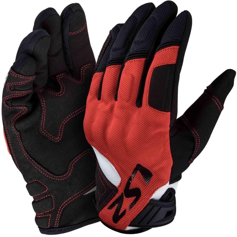LS2 Guantes de Motociclista Vel Silva Textil, Táctiles, con Protectores