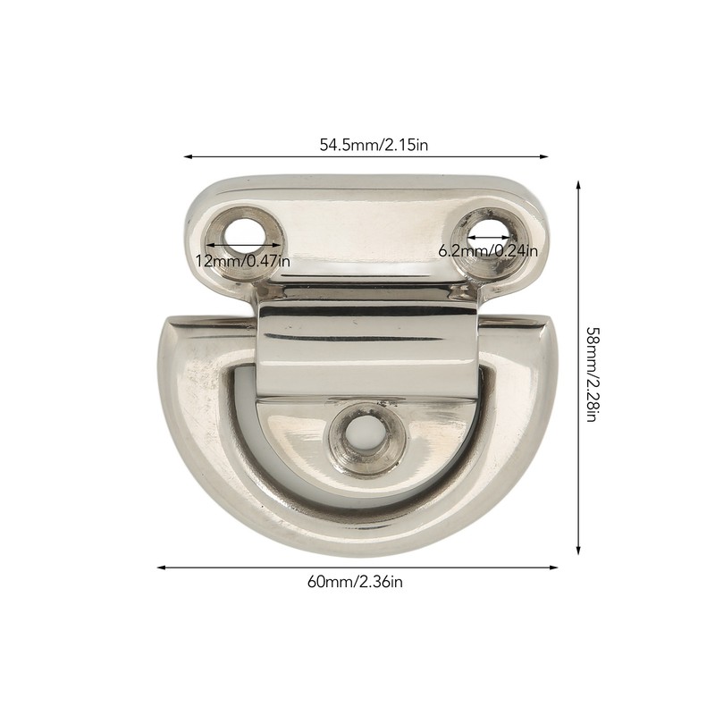 Stainless Steel Marine Folding Pad Eye Cleat Heavy Duty D