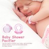 SHOWERORO 100 Pcs Acrylic Pacifier Beads Pacifier Shower Party Mini