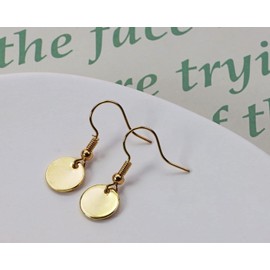 Shapenty Stainless Steel Stamping Blanks Tag Charms Round Discs for Pendant Earring Necklace Bracelet Jewelry Making Number Letter Alphabet Christmas Ornament DIY Craft Project, 80PCS (8mm, Gold)