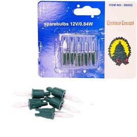 3 Push In Clear Replacement Spare Bulbs 12v with 1 Fuse Bulb (SB202)