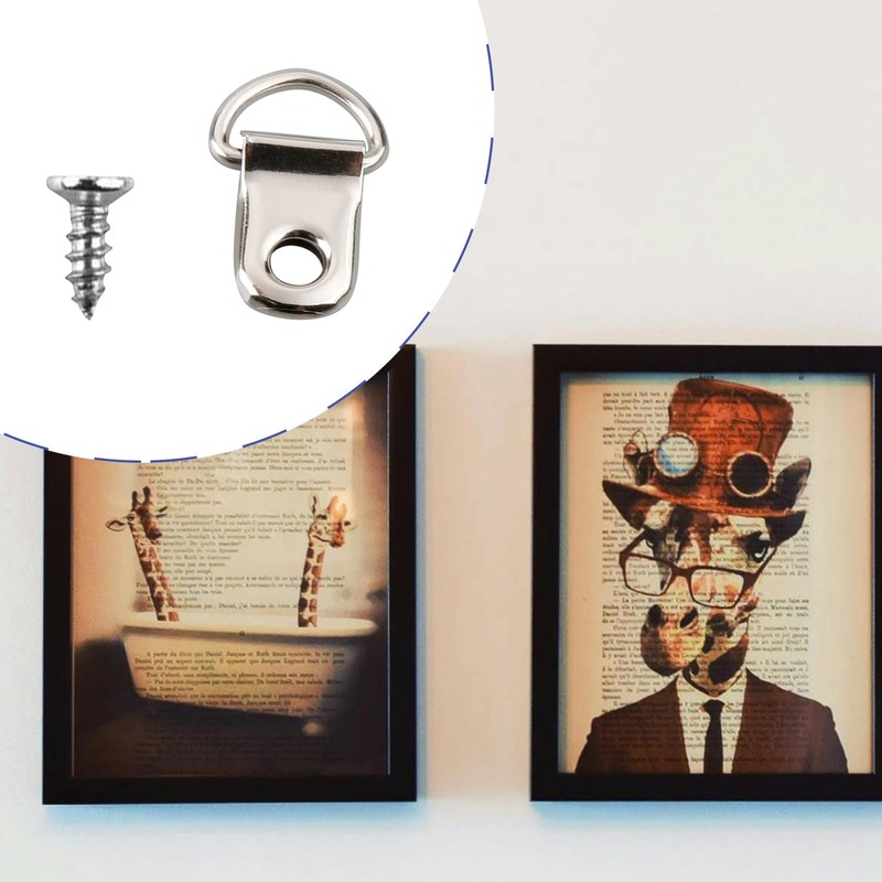 Tabanzhe 50 PCS D Ring Hangers,Home Decoration Picture Frame D