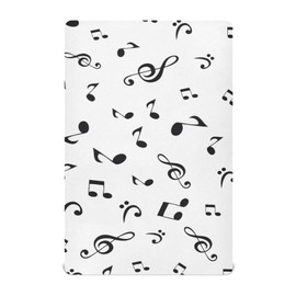 CuwrYet Crib Sheets Baby for Boys Girls Fitted Crib Sheet Super Soft Microfiber Breathable Neutral Toddler Bed Sheets for Standard Size Toddler Mattress 39x27 Inch Music Notes White