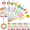 HealthSTEC 24 Sets Beach Theme Reusable Shape Straws End of