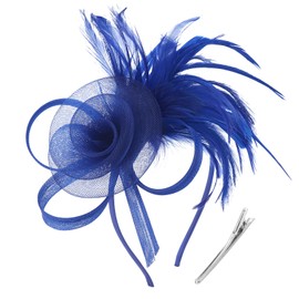 DRESHOW Fascinators Hats for Women Tea Party Fascinator Hats Tulle Fascinators Vintage 50s Headwear Cocktail Wedding Church Derby Hat