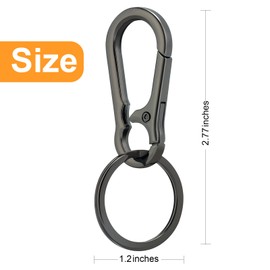 Rysent Keychain Clip, 4 Pack Key Chain Hooks with Key Rings Holder, Metal Key Organizer for Car Home Keys Men Women