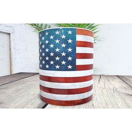 La Huella Personalisierbare Tasse mit USA-Flagge (Grunge), für alle Liebhaber des American way of life und die Sterne und Streifen.