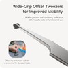 DURI Precision Tip Angled-Grip Tweezers, Tough Alloy Stainless Steel, Durable