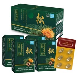 Shishihoshi [Department Store] Songchim Palpal Songchim Oil & Agarwood Highly Concentrated Pine Needle Oil + Safflower - 120 Capsules (30 Capsules x 4 Packs) / [백화점] 송침팔팔 송침유침향 고농축 송침유+홍화-120캡슐(30캡슐x4팩)