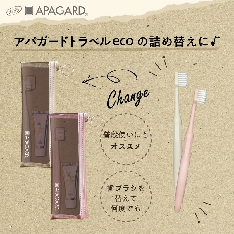 アパガード(APAGARD) アパガードeco歯ブラシS 4本セット ふつう イオン 先細 抗菌 プラ削減 替え用 ※色指定不可