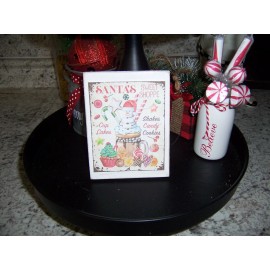 Decor Santa's Sweet Shoppe sign Christmas Farmhouse tray Holiday Kitchen decor