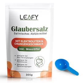 Glauber's Salt Fast-Acting Laxative with Strong Effect, Glauber's Salt + Flavour + Electrolytes, 305 g XXL Pack with Measuring Spoons / Acute Constipations, Colon Cleansing & Fasting Cures