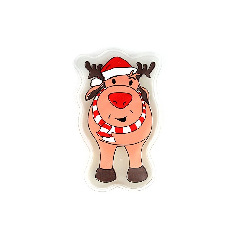 eBuyGB Pack of 6 Reusable Gel Hand Warmer, Reindeer