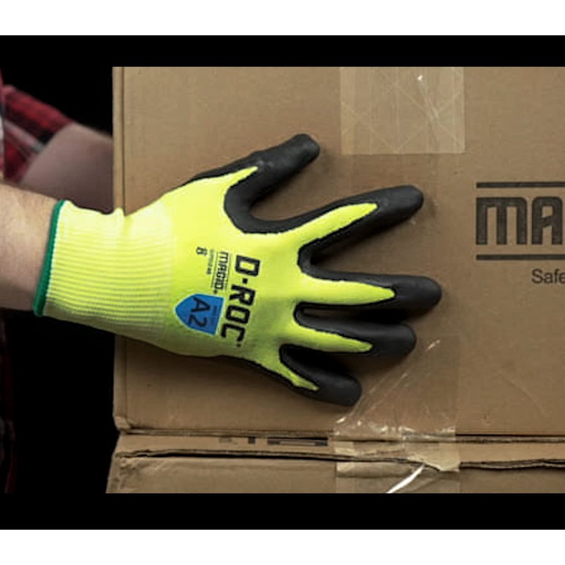 MAGID D-ROC ANSI A2 15-Gauge TriTek Palm Coated Work Gloves,