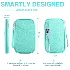 Passport Holder Family, Women Rfid Blocking Passport Wallet, Travel Essentials Premium Wallets, Waterproof Passport Holders Bag for Men Traveling, Travel Document Organizer Credit Cards Case