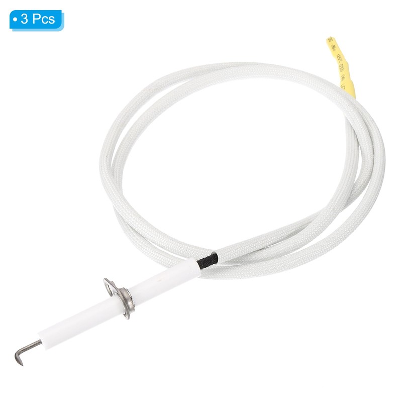 PATIKIL 3Pcs Ceramic Spark Electrode Igniter with Wire Lead Replacement
