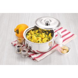 Stainless Steel Casserole and HotPot Set - Double-Walled, Insulated Casserole Hot case(2000 ml/2.11 QT)