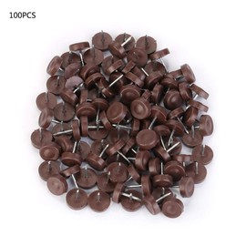 100 Uds Almohadillas Deslizantes para Muebles Herrajes para Muebles de Plástico, Patas de Muebles, Deslizadores de Uñas, Pies de Mesa(100pcs plane 18mm thickness 5mm)