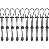 Linyongc Backpack Hiking Stick Holder Straps, 10pcs, Black, Elastic Rope