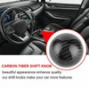 Car Shift Knob with Adapters Universal Black Carbon Fiber Gear