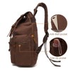 High Capacity Canvas Vintage Backpack - for Hiking Travel 12-15"
