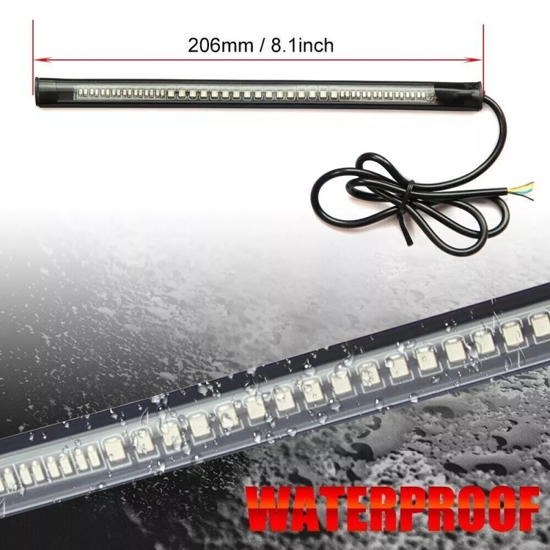 SHENKENUO Flexible 48 LED Strip Motorcycle ATV UTV Tail Turn
