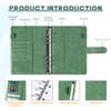 Ring Binder A5 Refillable, Agoer PU Leather Binder Notebook with