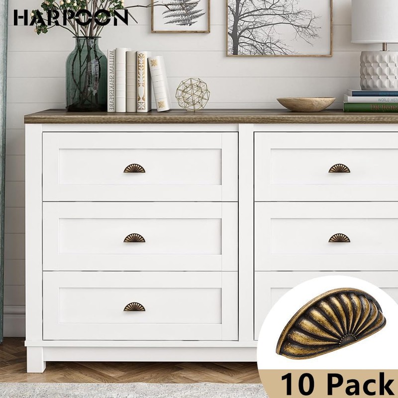 HARPOON 10 Pack Bin Cup Drawer Handle Pull Cabinet Hardware,Kitchen
