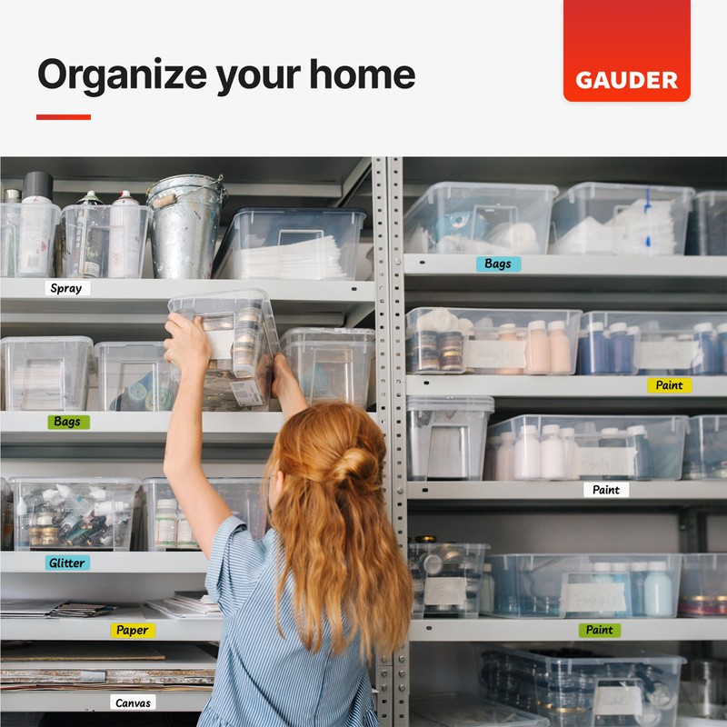 GAUDER Magnetic Dry Erase Labels | (75 x 25 mm)