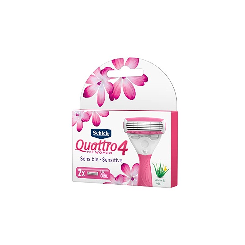 Schick Quattro Cartuchos para Afeitar de Mujer 2 pzs