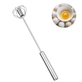 1 PCS Semi Automatic Whisk,Hand Whisk,Hand Whisk Manual,Push Whisk,Stainless Steel Semi Automatic Whisk,Egg Whisk,Wonder Whisk,Easy Whisk,Hand Held Whisk,Egg Beater for Whisking, Beating, Stirring