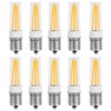 10Pcs E17 Long Filament Bulbs AC110V 3W for Chandelier Ceiling