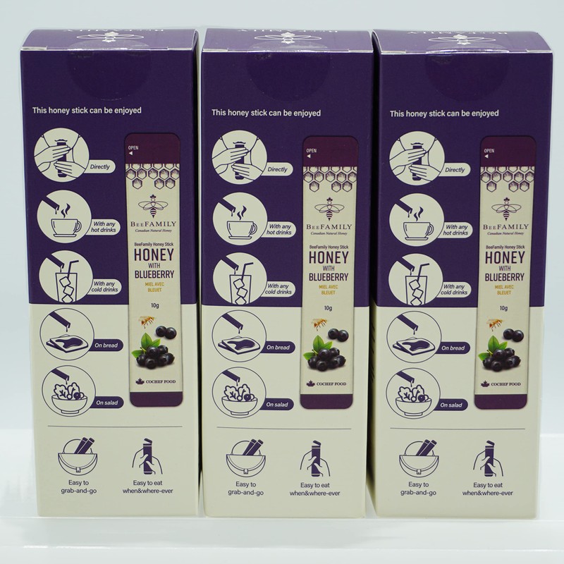 BeeFamily - Blueberry Honey Stick 300g Multi Pack