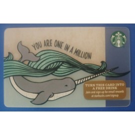 STARBUCKS CARD 2015 " YOU ARE ONE IN A MILLION "  A BEAUTY~ VHTF POPULAR~NEW