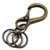 BRASS STORE Carabiner Keychain with Antique Double Ring (Bronze Medium)