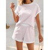 Famulily Loungewear Sets for Women Uk Summer Short Sleeve Sleepwear