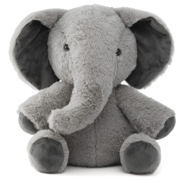 PREXTEX Elephant Stuffed Animals - Soft & Cozy Baby Stuffed Elephant Plush Toy (Large - 10.5 Inches) Machine Washable Stuffed Animals for Boys & Girls 3-5+