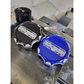 krause kustom design Billet Aluminum Gas Cap For Yamaha Sidewinder/Srx 2024 Final Edition Logo- Blue