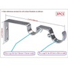 Heavy Duty Double Curtain Rod Brackets Antique Brass Pack of