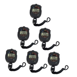 Gatuida 6Pcs Professional Stopwatch Durable Electronic Timer for Sports Referees Easy to Use Match Timer for Training and Competitions Reliable Countdown Timing