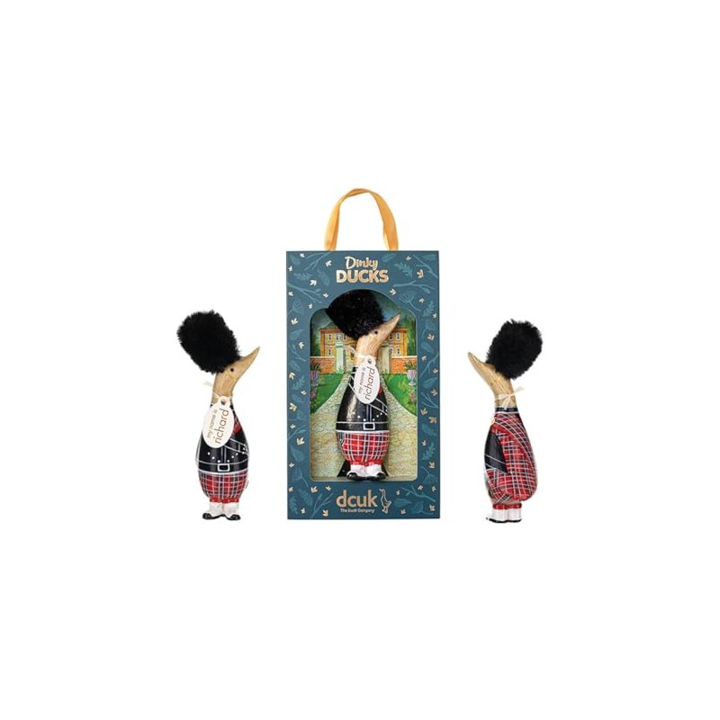 DCUK Scottish Guard Wooden Dinky Duck Ornament in Gift Box
