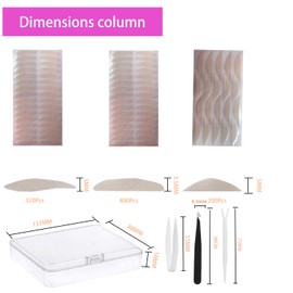 Invisible Water Eyelid Tape, Double Eyelid Tape for Hooded Eyes Invisible, Instant Eye Lift Without Surgery, Perfect for Uneven Mono-Eyelids, Large Size,920 Pcs